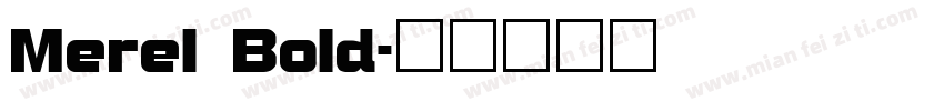 Merel Bold字体转换
